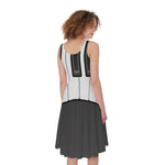Piano Keyboard Print Women's Sleeveless Dress