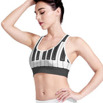 Piano Keyboard Print Women's Sports Bra