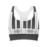 Piano Keyboard Print Women's Sports Bra