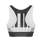Piano Keyboard Print Women's Sports Bra