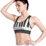 Piano Keyboard Print Women's Sports Bra