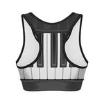 Piano Keyboard Print Women's Sports Bra
