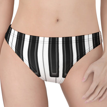 Piano Keyboard Print Women's Thong