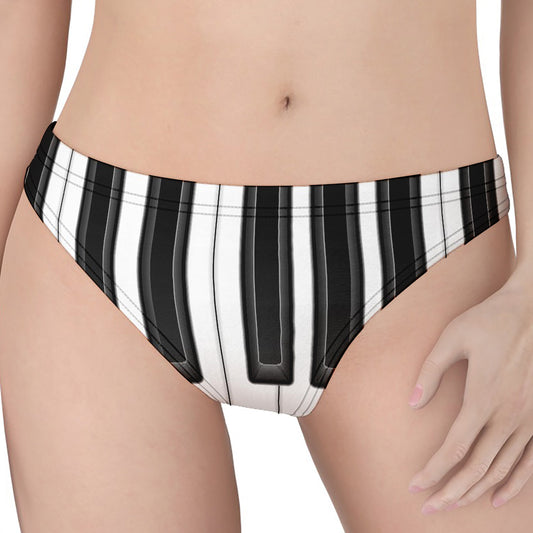 Piano Keyboard Print Women's Thong