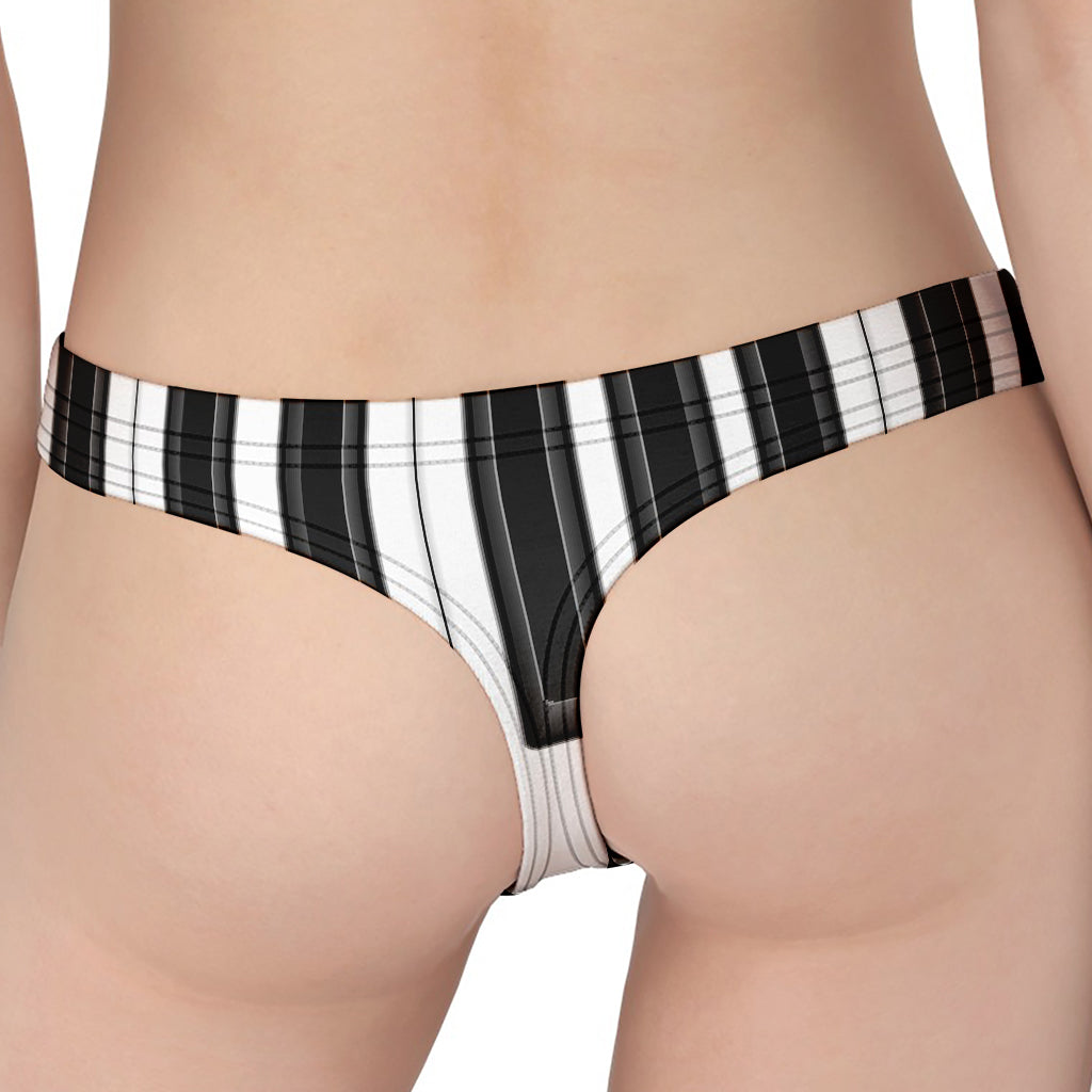 Piano Keyboard Print Women's Thong