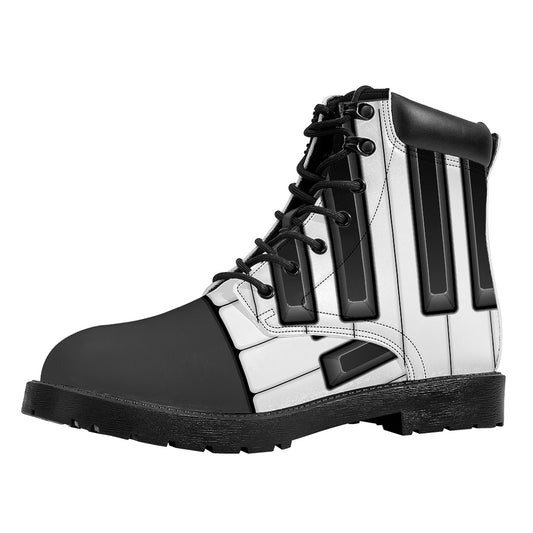 Piano Keyboard Print Work Boots
