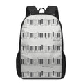 Piano Pattern Print 17 Inch Backpack