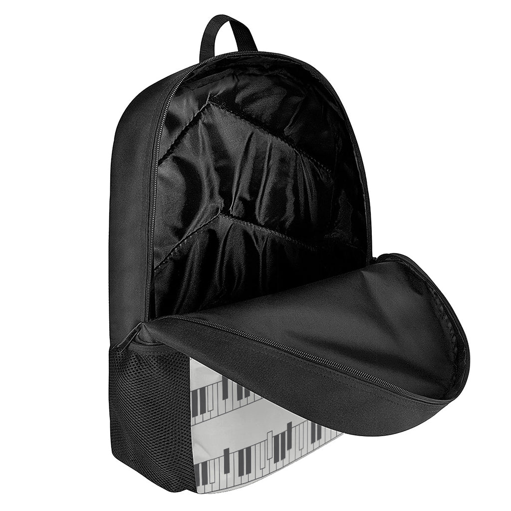Piano Pattern Print 17 Inch Backpack