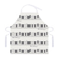 Piano Pattern Print Adjustable Apron