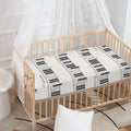 Piano Pattern Print Baby Crib Sheet