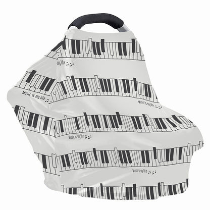 Piano Pattern Print Baby Seat Cover