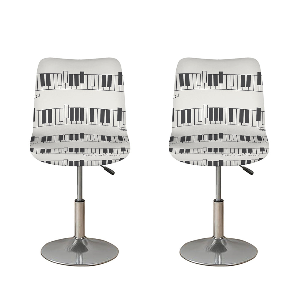 Piano Pattern Print Bar Stool Covers