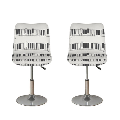 Piano Pattern Print Bar Stool Covers