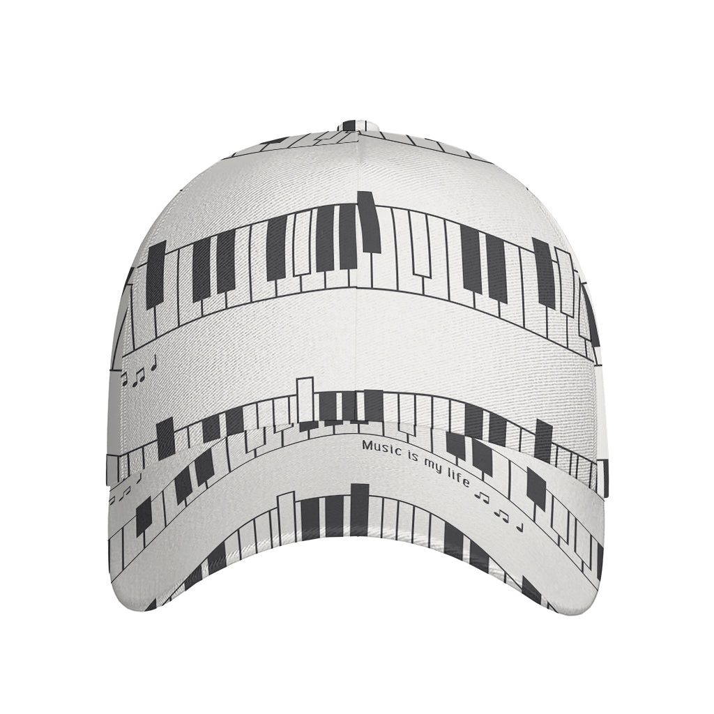 Piano Pattern Print Baseball Cap