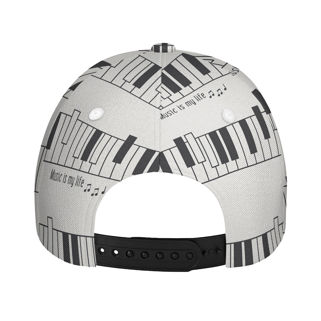 Piano Pattern Print Baseball Cap