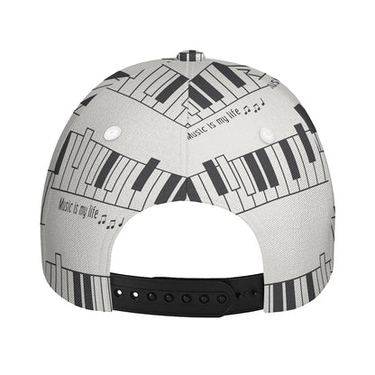 Piano Pattern Print Baseball Cap