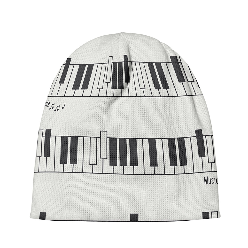 Piano Pattern Print Beanie