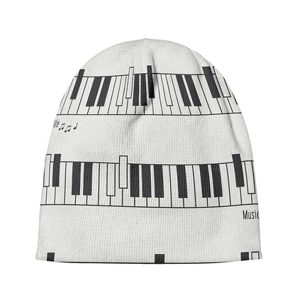 Piano Pattern Print Beanie