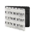 Piano Pattern Print Bifold Wallet