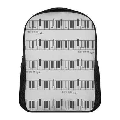 Piano Pattern Print Casual Backpack