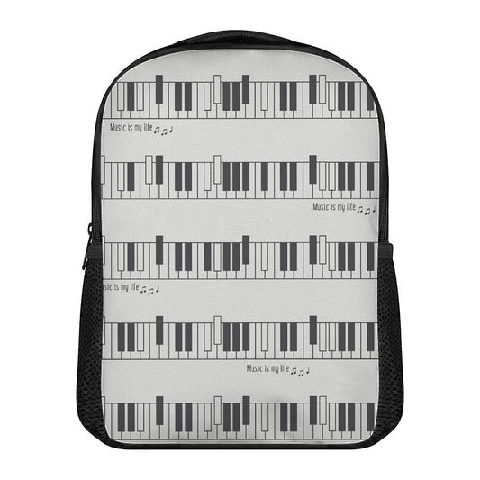 Piano Pattern Print Casual Backpack