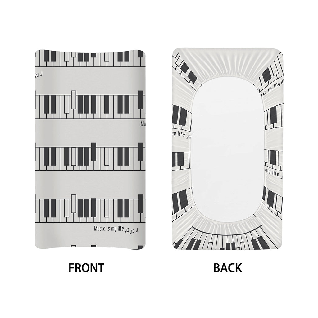 Piano Pattern Print Changing Pad Cover