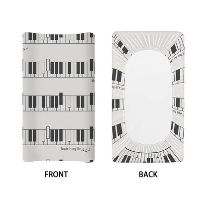 Piano Pattern Print Changing Pad Cover