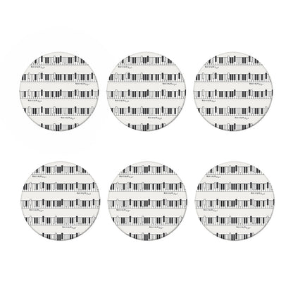 Piano Pattern Print Coaster Set