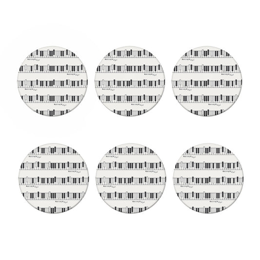 Piano Pattern Print Coaster Set