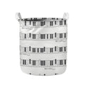 Piano Pattern Print Collapsible Laundry Basket
