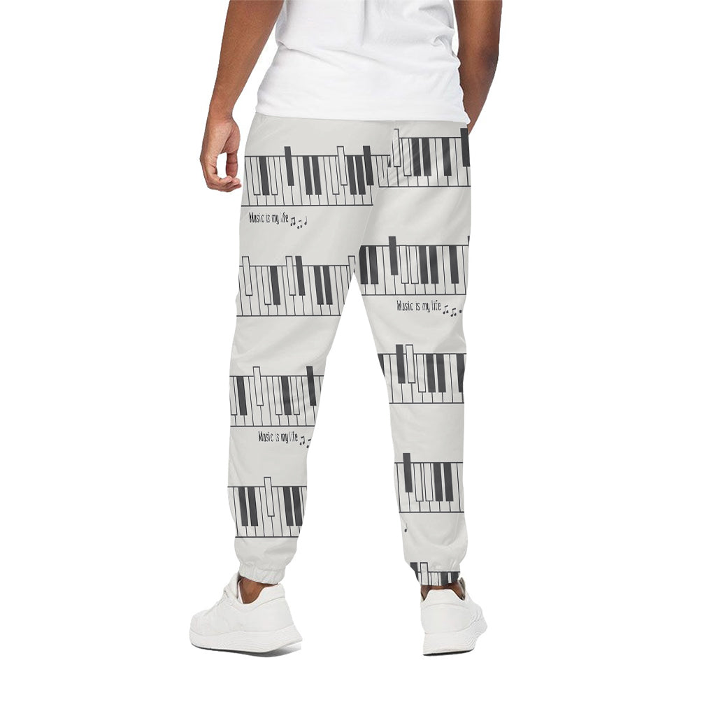 Piano Pattern Print Cotton Pants