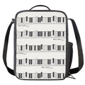 Piano Pattern Print Crossbody Lunch Bag