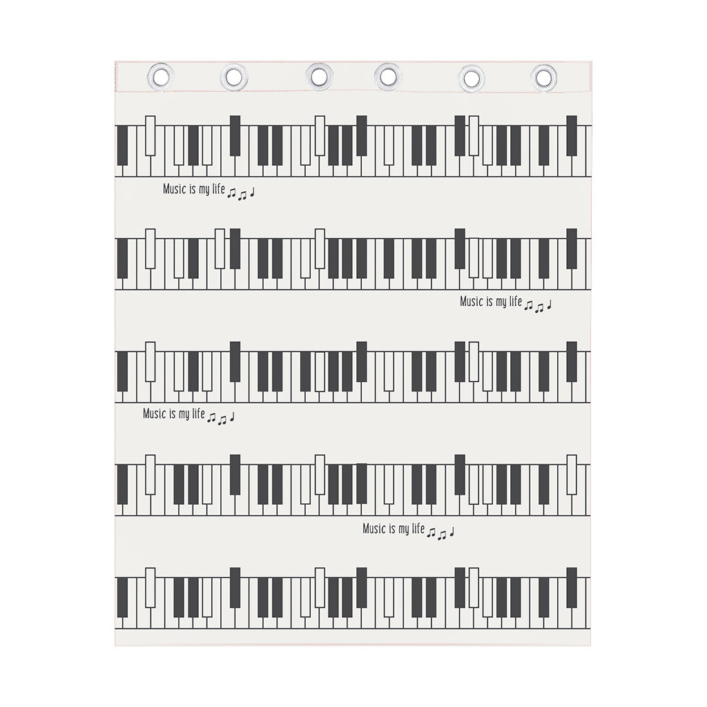 Piano Pattern Print Curtain