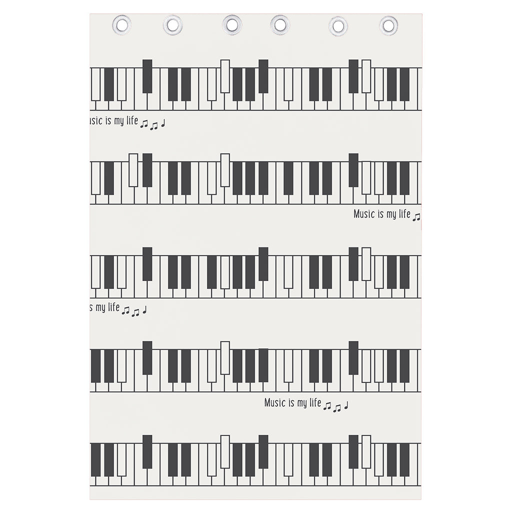 Piano Pattern Print Curtain