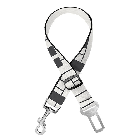 Piano Pattern Print Dog Seat Belt