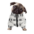 Piano Pattern Print Dog Zip Up Jacket