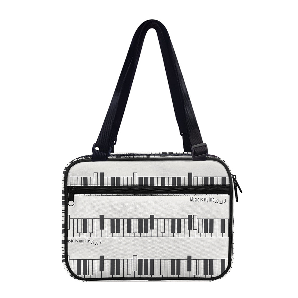Piano Pattern Print Double Strap Bible Bag