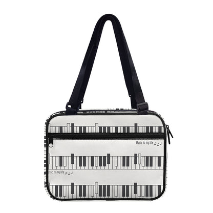 Piano Pattern Print Double Strap Bible Bag