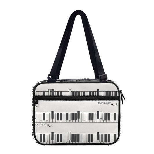 Piano Pattern Print Double Strap Bible Bag