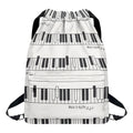 Piano Pattern Print Drawstring Backpack