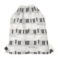 Piano Pattern Print Drawstring Bag