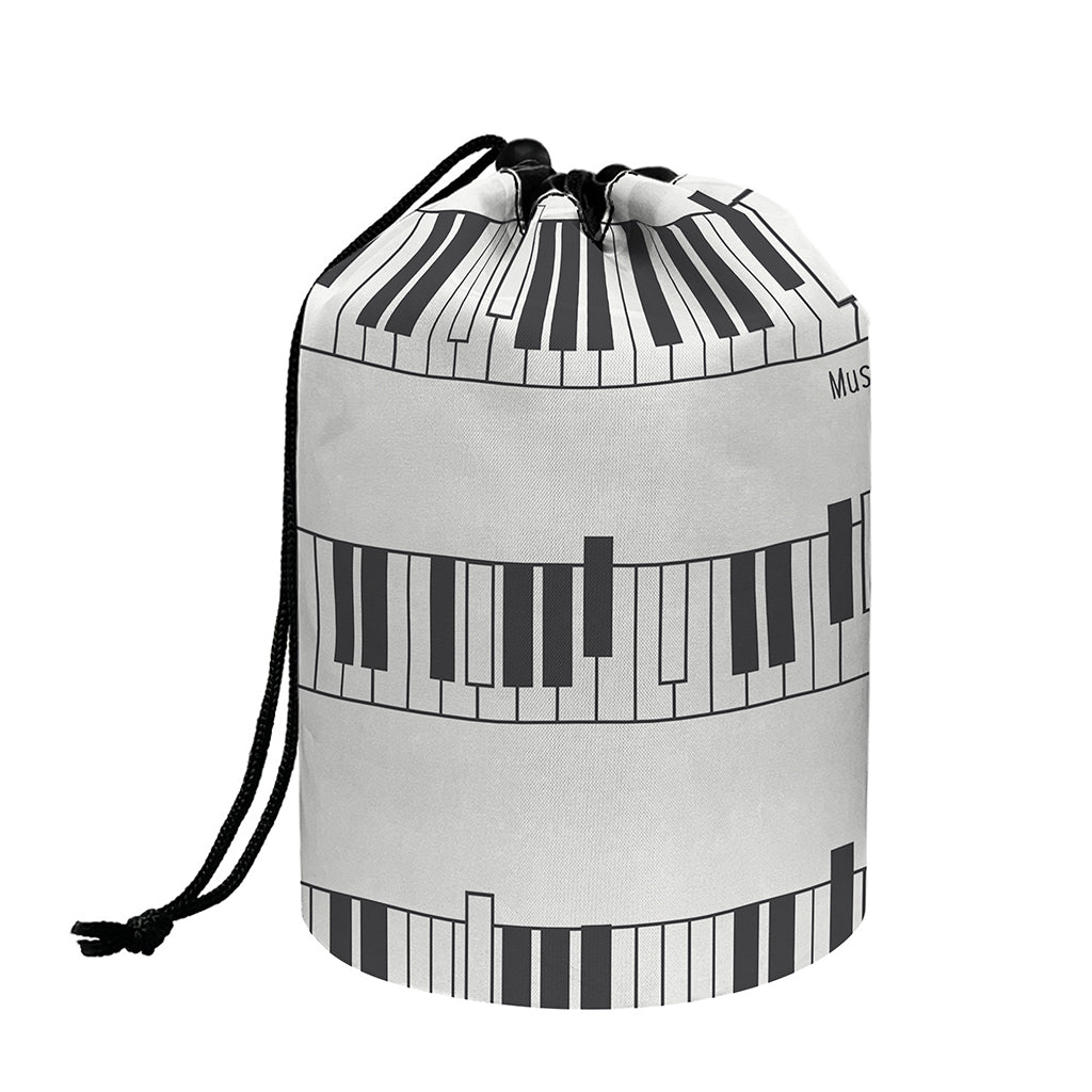 Piano Pattern Print Drawstring Makeup Bag