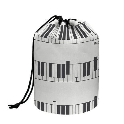 Piano Pattern Print Drawstring Makeup Bag