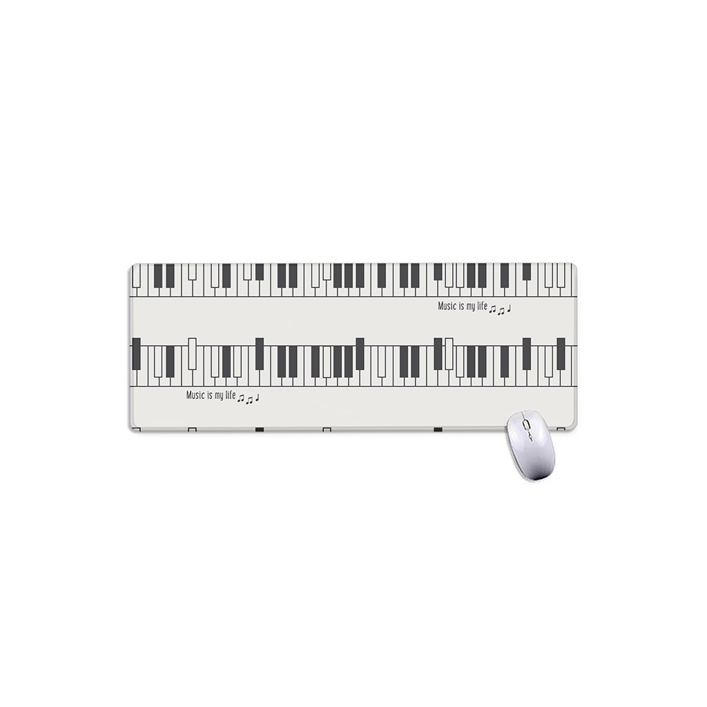 Piano Pattern Print Extended Mouse Pad