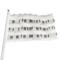 Piano Pattern Print Flag