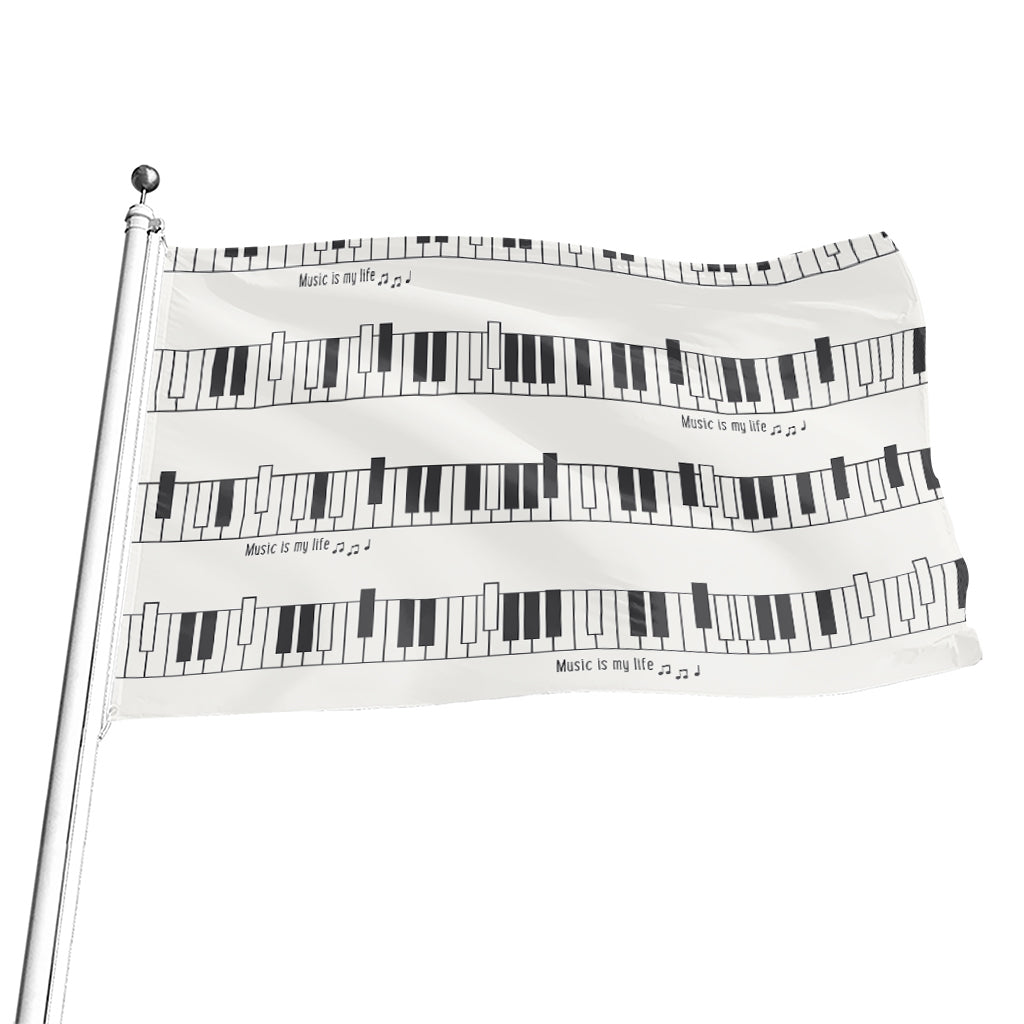 Piano Pattern Print Flag