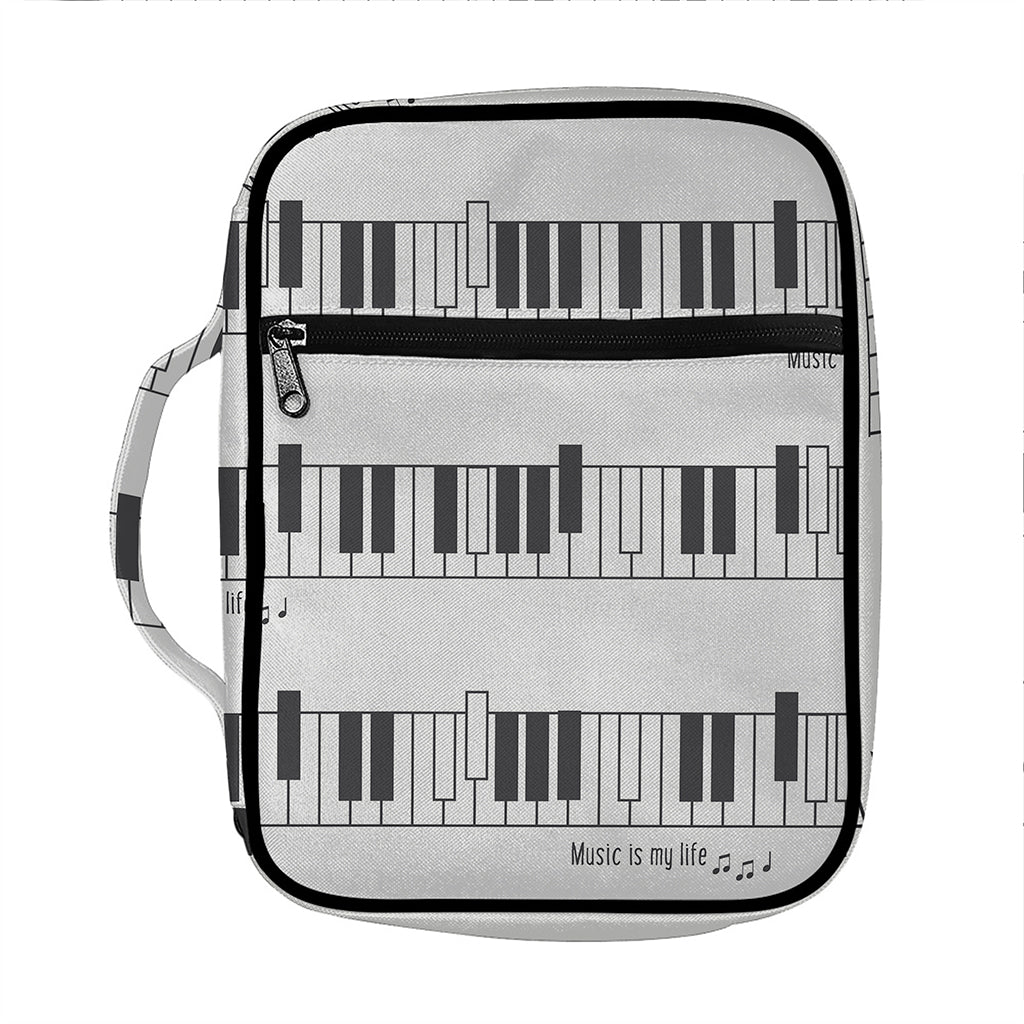 Piano Pattern Print Front Pocket Bible Bag
