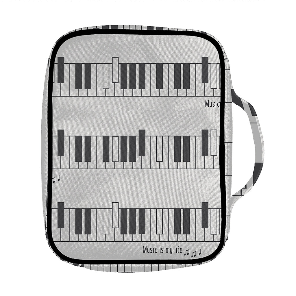 Piano Pattern Print Front Pocket Bible Bag