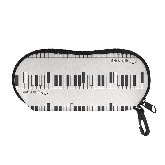 Piano Pattern Print Glasses Case