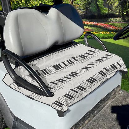 Piano Pattern Print Golf Cart Seat Cover